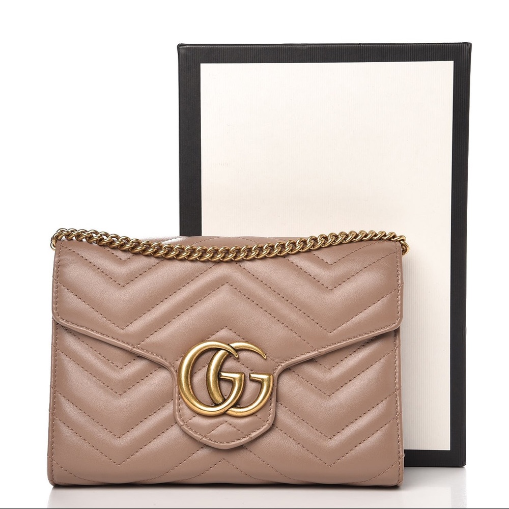Gucci Marmont Flap Wallet Chain